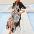 thumbnail image 4 of Hall of rs Versailles Long Sleeved Shirt Dress Elegant gowns Women's summer dress, 4 of 6