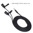 thumbnail image 2 of Microphone, 3.5mm Dual Head Microphone, Black Capacitor Microphone, Lapel Clip For Smartphone, 2 of 8