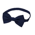 thumbnail image 2 of Jacob Alexander Men's Woven Subtle Mini Squares Pre-Tied Adjustable Banded Bow Tie - Navy Blue, 2 of 4