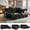 Black Polyester, variant on LLappuil 71" Sectional Sofa, Sectional Couch with Pull Out Sofa Bed Twin Size, Convertible Sofa Bed with Storage Chaise for Living Room, Compact Space, Foil Fabric Brown
