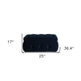 thumbnail image 6 of HomeRoots 490723 17 x 25 x 36.4 in. Navy Blue Velvet Tufted Storage Ottoman, 6 of 7