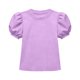 thumbnail image 4 of LLYWEY Camisetas de Manga Abullonada para Niñas, Blusas de Verano para Niña Escolar Casual Suave Color Sólido Cuello Redondo Manga Corta Camisetas Morados 12 Años, 4 of 6