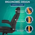 Ergonomic Office Chair PU Leather High Back Desk Chair Swivel Design