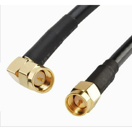 Rg58 Plenum - RF coaxial cable SMA male to SMA male right angle RG58 3ft