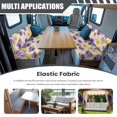 thumbnail image 3 of XYZCANDO Pansy RV Dinette Cushions Universal RV Decor Stretchable Sofa Covers Furniture Protector Comfortable Slip Covers for Loveseat Purple, 3 of 7