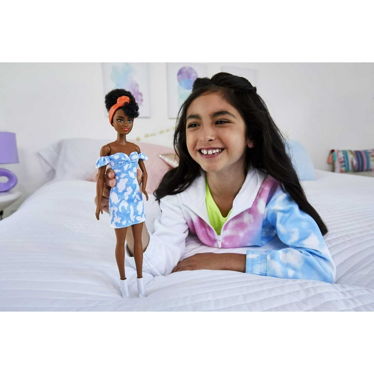 Barbie Fashionistas Doll #185 with Bleached Denim Dress