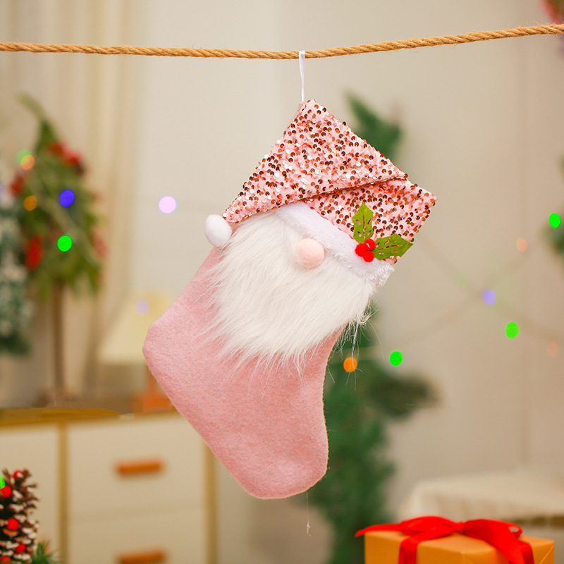 Christmas Decorations Santa Claues Socks Sequin Hat Doll Christmas Tree  Pendant Ornaments Bag Christmas Lights For Family Kids - Walmart.com