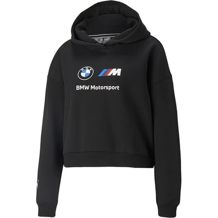 PUMA Women's BMW Motorsport Essential Logo Hoodie BLK-XL