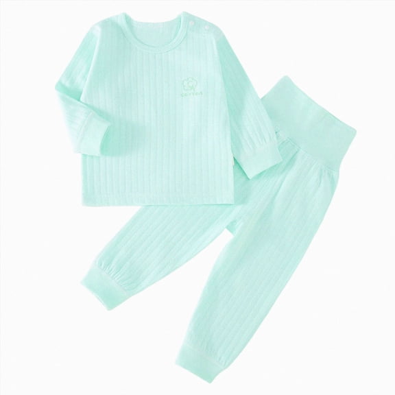 UAYOTSE Infant Baby Bear Patch Pajama Set Kids 6 12 18 24 Months 2T 3T 4T 5T fit Pjs Soft Breathable Sleepwear Outfit Size 18-24 Months