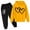 Yellow, variant on Boys Girls Active Sweatsuit 2PC Long Sleeve Printed Tracksuit Pullover Hoodie Jogger Set Fall Clothes Little Girls Clothes 4-5 Years Boys Girls Fashion