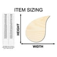 thumbnail image 2 of Unfinished Wood Rain Drop Silhouette - Weather Craft - up to 46" DIY 46" / 1", 2 of 4