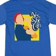 thumbnail image 2 of Yes She Can Crew Neck Short Sleeve Royal Blue Women's Night Shirt-Medium, 2 of 2