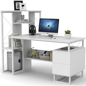 Tribesigns 94 5 Inches Computer Desk With Hutch Extra Long Two