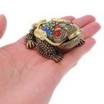 thumbnail image 3 of Copper Toad Sculpture Ornament Desktop Decoration Office Wealth Symbol 1Pcs, 3 of 5