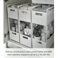 thumbnail image 6 of Yamazaki Home Two-Tier Cabinet Storage Basket, White, ABS Plastic, Divider, 6 of 8