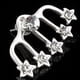 thumbnail image 5 of 1 par de mujeres encantadoras de cristal en apariencia de estrella para los oídos Pin Wrap pendientes brazalete de la joyería Fernando Zarcillos, 5 of 8