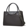 thumbnail image 5 of CHAO Bolso bandolera elegante de color sólido para mujer, bolso multiusos portátil para compras al aire libre, color vino tinto, 5 of 5