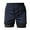 Dark Blue, variant on POIUYTR Men's Marathon 2-in-1 Shorts Running Gym Shorts with Compression Liner Drawstring Waist Athletic Shorts