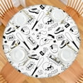 thumbnail image 2 of Baseball Doodle Pattern Round Fitted Tablecloth with Elastic Edge,Dining Table Cover Waterproof,Outdoor Round Tablecloth for Camping,Dining,Indoor and Outdoor, 2 of 7