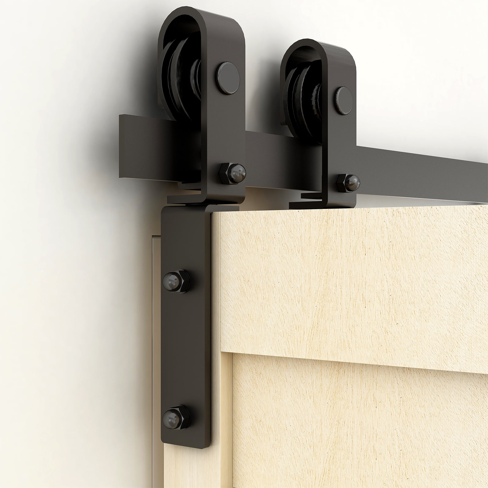 CCJH BiFolding Barn Door HardwareHangers Only, No Track,Carbon Steel