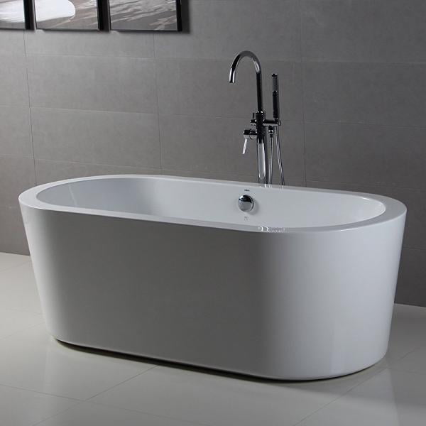 ferdy 67" freestanding bathtub bathroom acrylic soaking bath tub stand