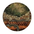 thumbnail image 4 of Orinice Lizard Brick Wall Magical Realism Round Table Cover Stain Resistant Washable Indoor Outdoor Tablecloth Kitchen Dining Wedding Parties 100% Polyester Fiber 46-50, 4 of 8