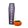 thumbnail image 4 of National Tree Company Halloween Porch Sign, Purple,  Unwelcome, Coffin, Bats, Wooden, 39 Inches, 4 of 4