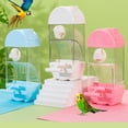 thumbnail image 3 of Ktlvex Automatic Bird Water Dispenser, Bird Cage Water Dispenser, Plastic No Mess Suspended Birds Feeder No Drip for Cockatiel Budgie Conure Lovebirds, Beige, 3 of 4