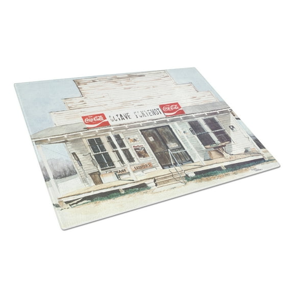 Caroline's Treasures Octave Fontenot Glass Cutting Board Large