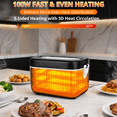 thumbnail image 4 of Heated Lunch Box, 5-Cup Electric Lunch Box for Adults, Rechargeable Heating Lunch Box with Scheduled Heating, Leak-Proof, Bonus Ice Pack & Insulated Bag for Work, Outdoor, Travel, Car, Office, 4 of 10