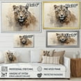 thumbnail image 4 of Designart "Wild Elegance In Minimalist Panther Form IV" Animals Panther Floater Framed Canvas Wall Art, 4 of 5
