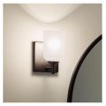 thumbnail image 5 of HeSLehs, Shailene 8.25" 1 Light Wall Sconce with Etched Glass in Black, 45572BK, 5 of 8