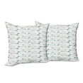 thumbnail image 6 of Ambesonne Retro Throw Pillow Cover 2 Pack, Arrow Pattern Horizontal, 16", Grey Teal White, 6 of 6