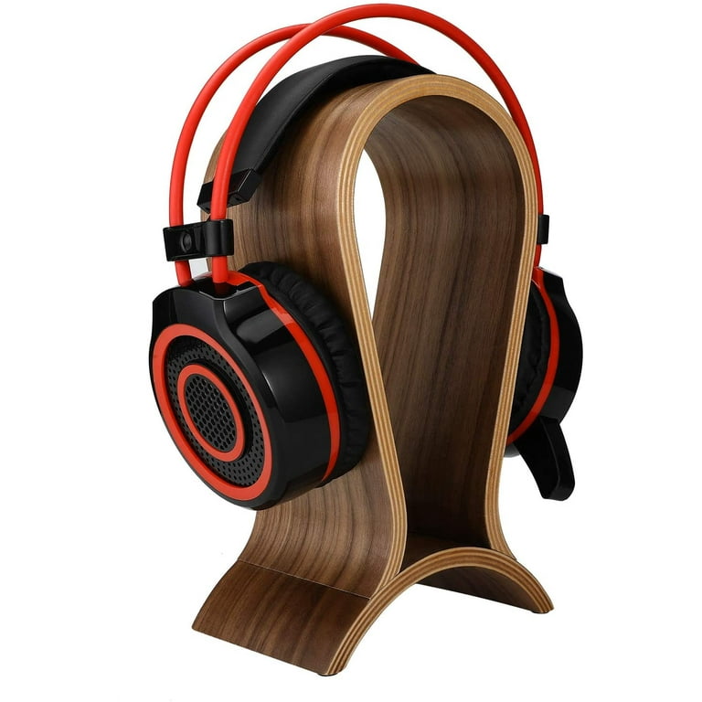 Headphone Stand Walnut  Wooden Holder Headset Hanger