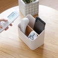 thumbnail image 3 of Cosmetic Storage Plastic Multifunction Living Room Organizer Desktop Storage Box Remote Controller Storage Box TV Remote Holder BLACK 4 GRIDS, 3 of 7