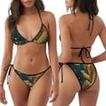 thumbnail image 3 of Fotbe Leopard Reading Tarot Cards Traje de Baño para Mujer de Dos Piezas – Bikini Sexy de Tirantes Tipo Halter con Diseño Triangular, 3 of 6