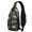 Monster Cartoon Truck Black Pattern, variant on Monster Cartoon Truck White Pattern Sling Backpack, Travel Shoulder Pack with Earphone Port, Adjustable Strap Gift Ideas for Travel Shopping