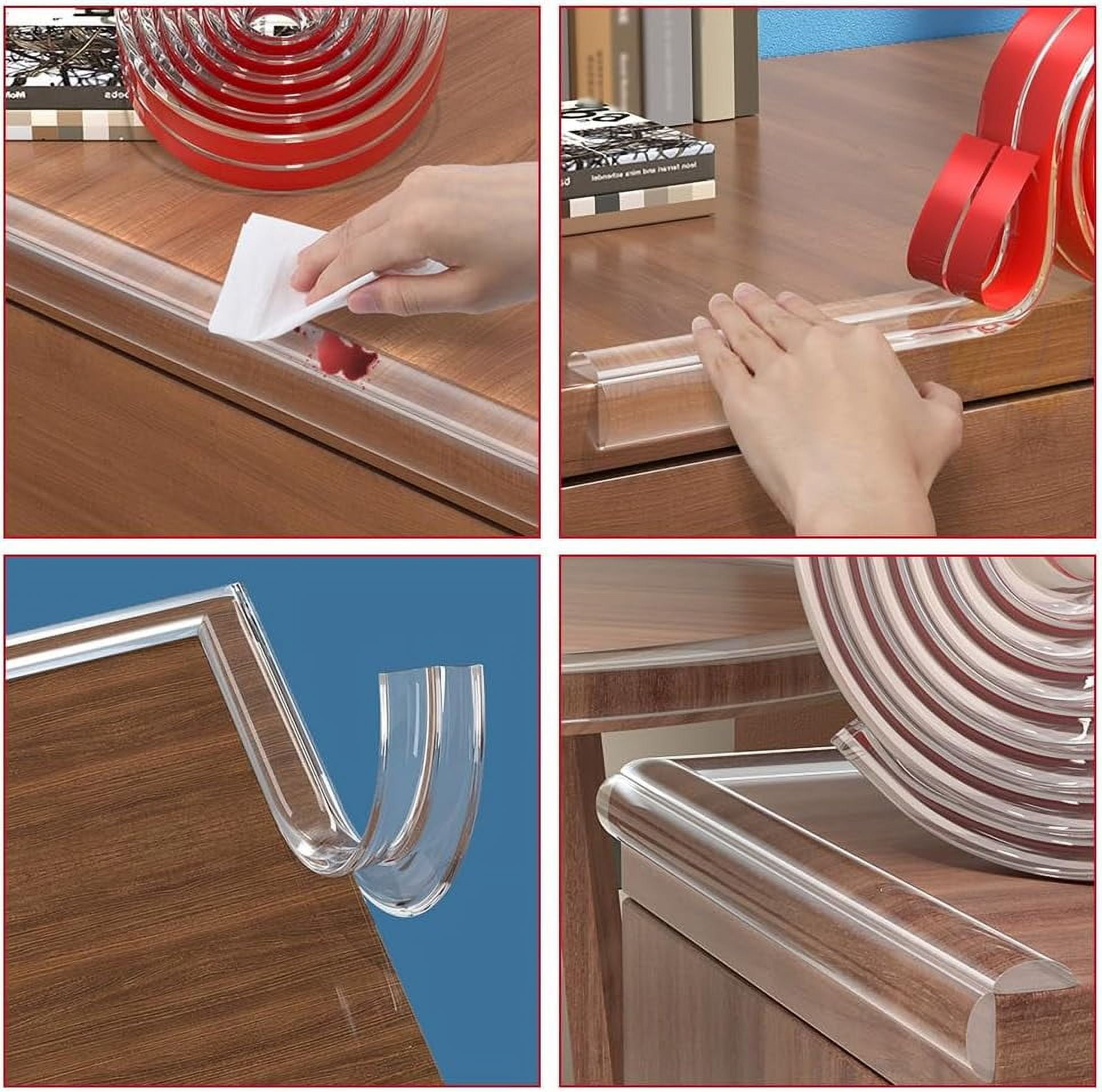 5M Corner Protectors 4cm/1.57 Inch Width Corner Protector Proofing Furniture Corner Safety Bumpers Clear Edge Protectors for Against Corners Tables Drawers Sink Wall