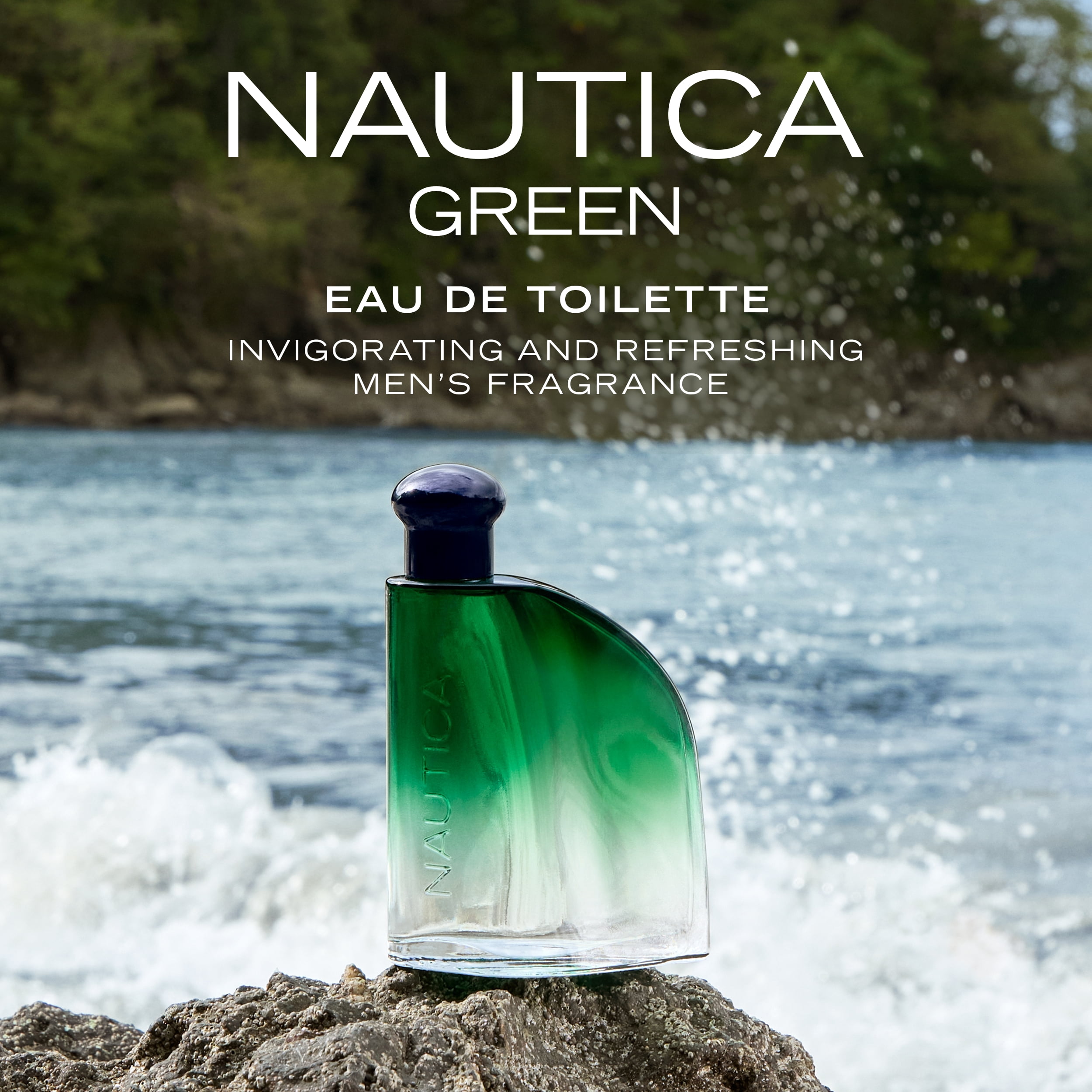 Nautica Color Green Eau de Toilette for Men, Woody Fougere Fragrance, Notes of Ginger, Geranium and Vetiver, 1.6oz