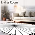 thumbnail image 2 of ODIKA 3'x5' Machine Washable Non-Slip Area Rug, Mystical Spiderweb Bath with Intricate Web Design High Traffic Rug, White, 729548, 2 of 7