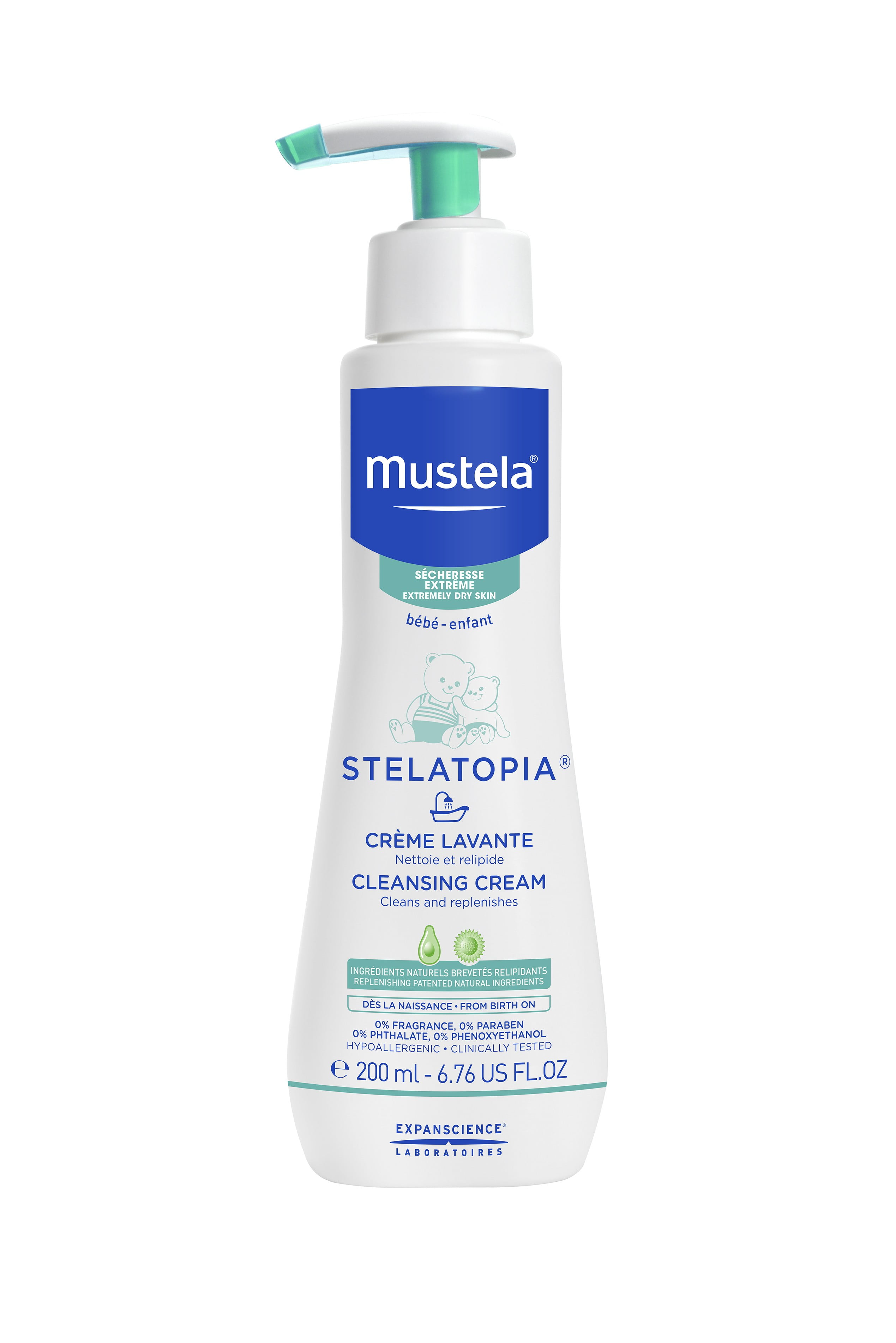Mustela Stelatopia Cleansing Cream for EczemaProne Skin 6.76 Ounce