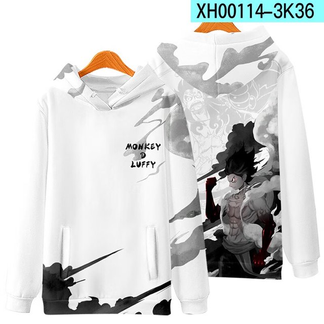 AG One Piece Anime Sudadera Con Capucha Manga Larga Unisex Cosplay Monkey D Luffy Zoro Top Casual Moda Jersey Oversize