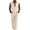 Khaki, variant on Sleeveless Hooded Linen Blend Jumpsuit for men, Vacation Beach Loose One Piece Outfit