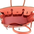 thumbnail image 6 of Pre-Owned Hermes Hermès Birkin 30 Epson Flamingo Handbag with Q Stamp and Silver Hardware, 6 of 9