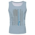 thumbnail image 2 of Caqnni Men's American USA Flag Patriotic Tank Top Shirts Sleeveless 4th of July US Flag Soft SummerTank Top Shirts for Men (Light Blue,XL), 2 of 4