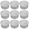 thumbnail image 4 of Miangastore Self-Seal Tin Can With Lid 180ml, 10pcs Press-In Food Container, Empty Pet Food Can Snack Containers Refillable Airtight Tin For Fish Meat Pet Food Silver, 4 of 8