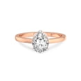 thumbnail image 3 of 2 Carat IGI Certified Pear Shape Lab Grown Diamond Engagement Ring | 14K Rose Gold | Mystic Secret Halo Lab Diamond Ring | FG-VS1-VS2 Quality Friendly Diamonds, 3 of 4