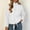 White, variant on FRSASU Women's Quilted Cropped Jacket Stand Collar Zip Up Lightweight Puffer Coat with Drawstring Hem & Pockets White