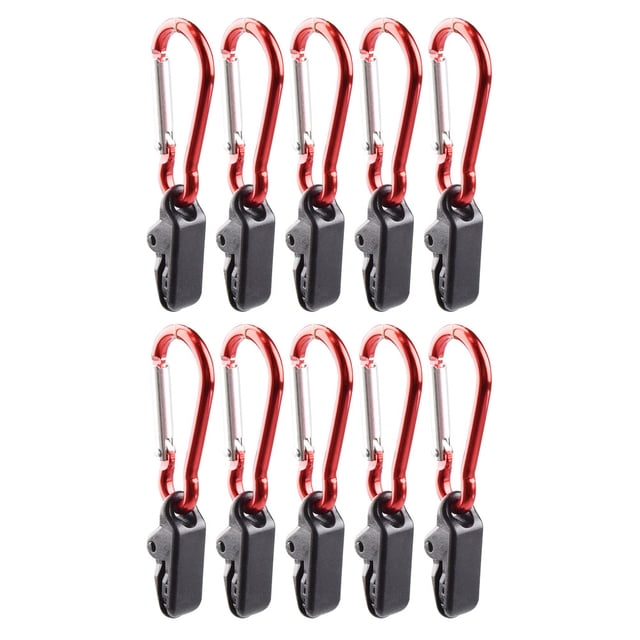 Abrazaderas de fijación de toldos a prueba de viento de 10 piezas con mosquetón Clips de lona para toldo de camping
