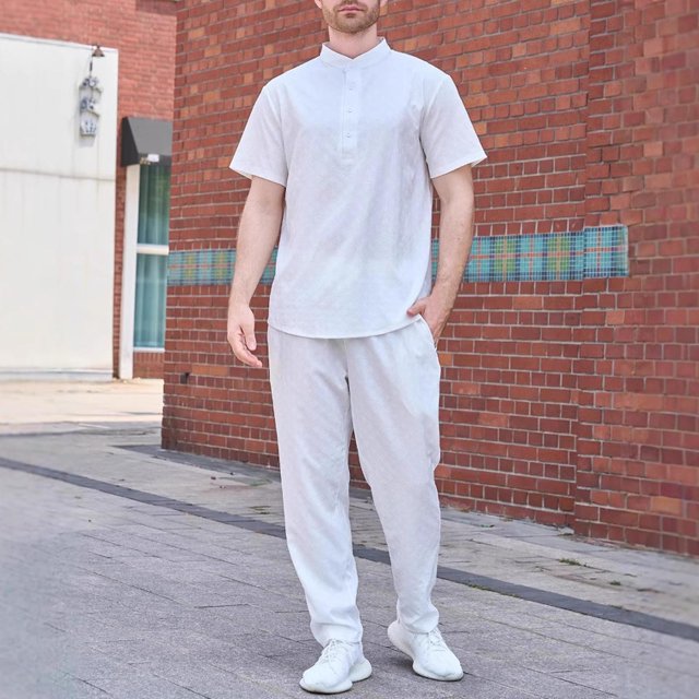 Ensemble Décontracté Mode Homme Confortable Manches Courtes Col Rabattu